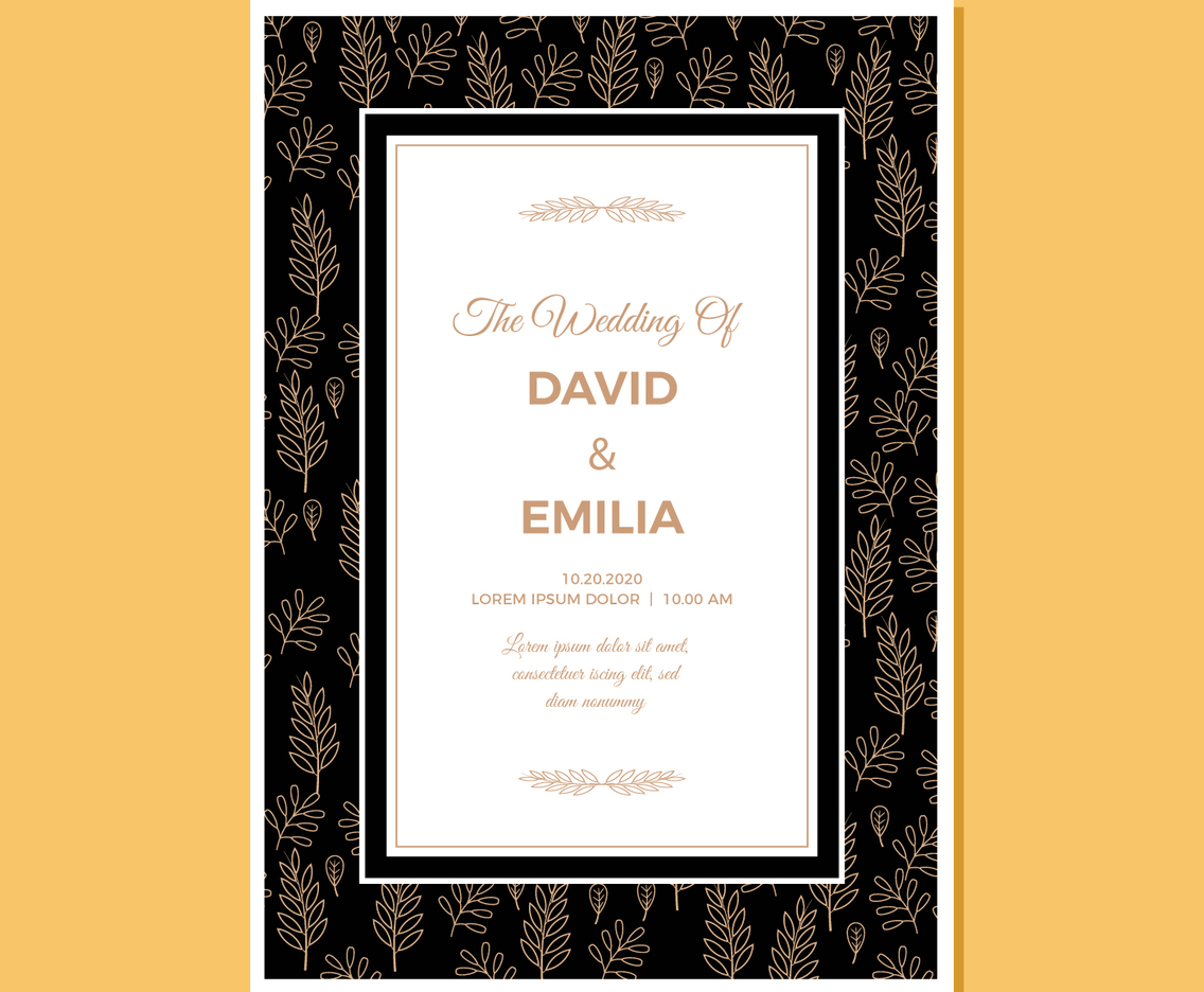 Wedding Invitation Card Template