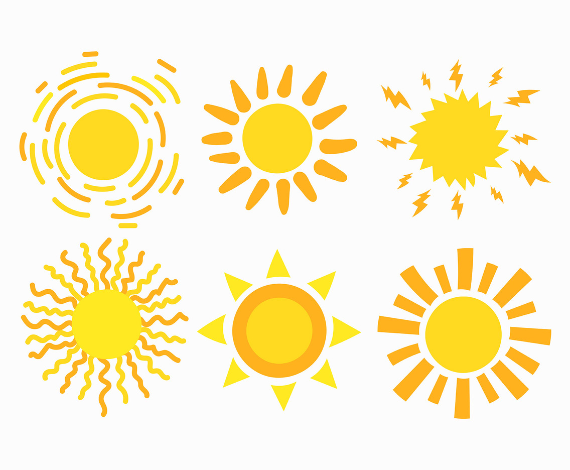 Sun Clipart Set