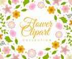 Flat Colorful Flower Clipart Collection