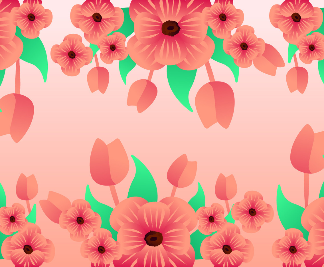 Awesome Flower Background Vectors