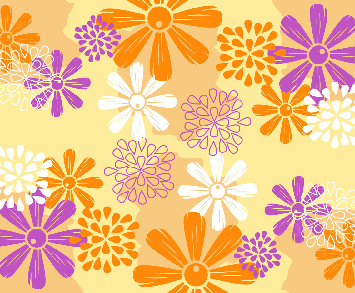 Awesome Flower Background Vectors