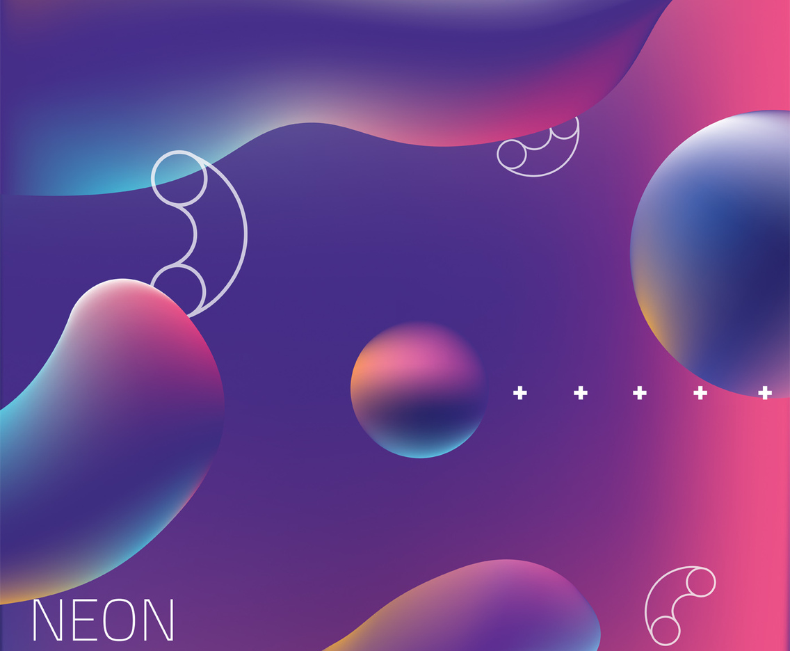 Liquid Neon Gradient Vector Design