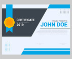 modern cool color certificate template