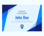 cool color geometric certificate template