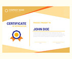 warm color modern certificate template