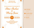 Vintage Wedding Invitation Design Template