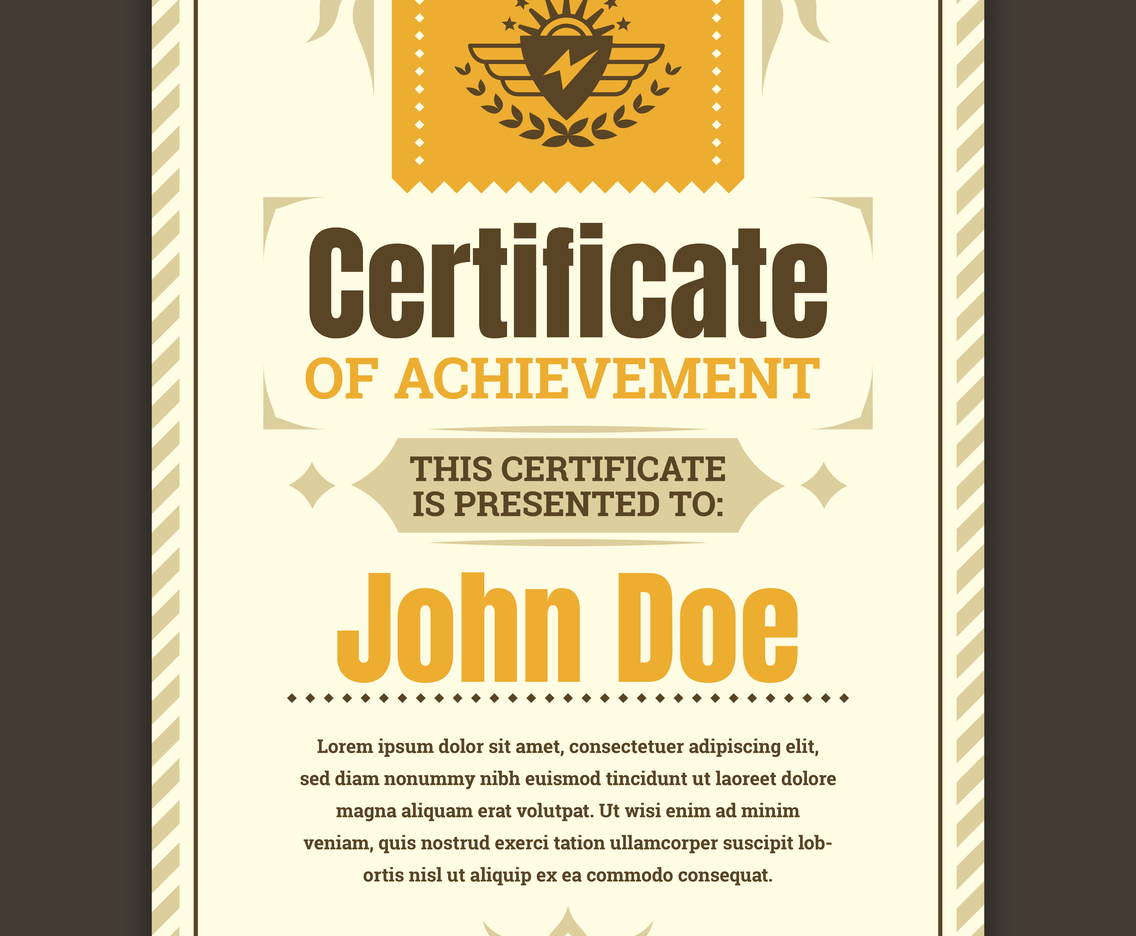 Certificate template