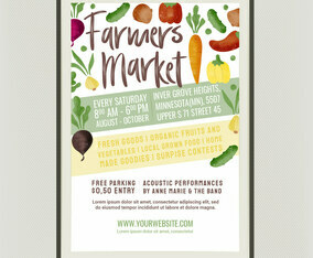 Vector Farmers Market Poster Template