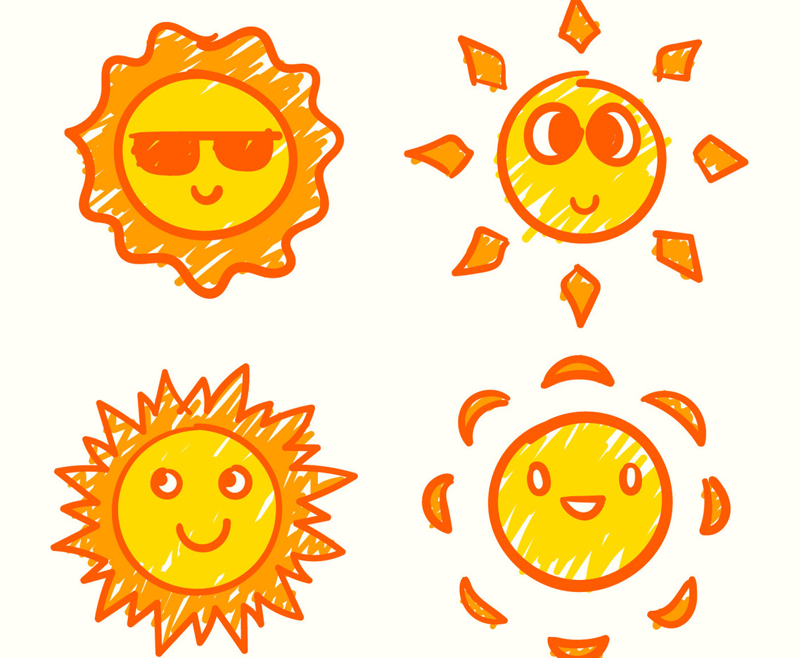 sun clipart set