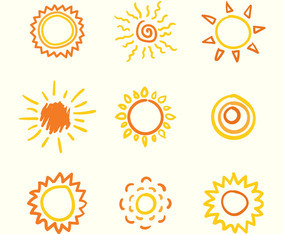 sun clipart set