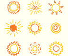 sun clipart set