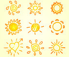 sun clipart set