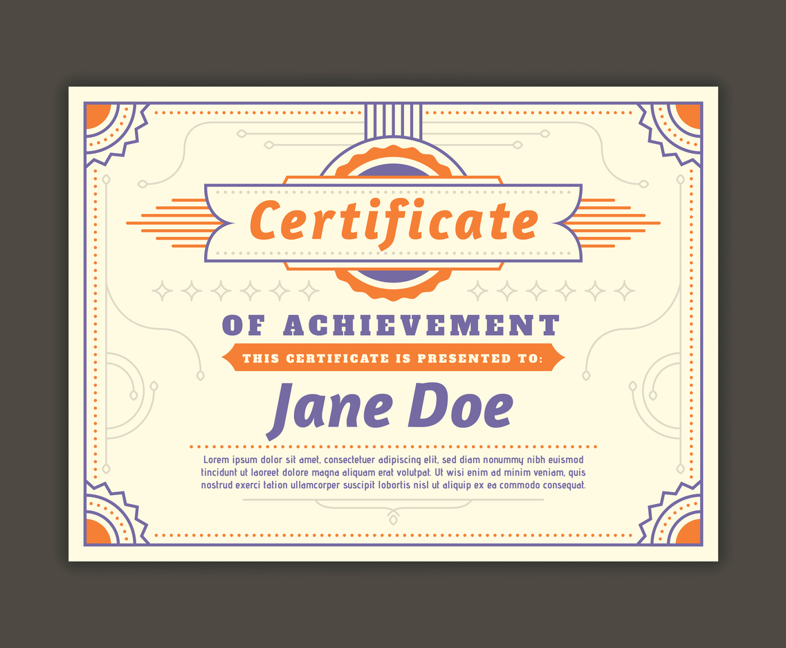 Certificate template