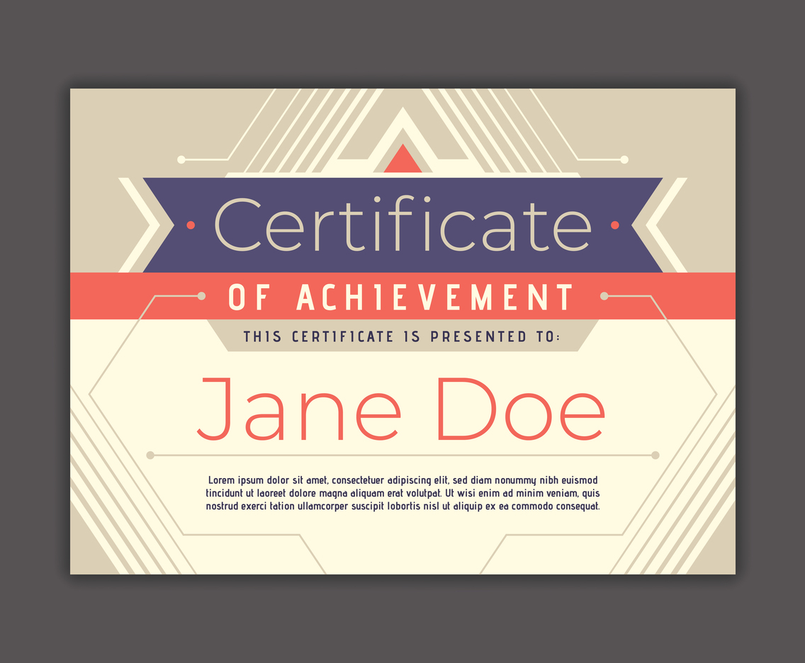 Certificate template