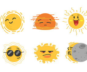 Sun Clipart Set