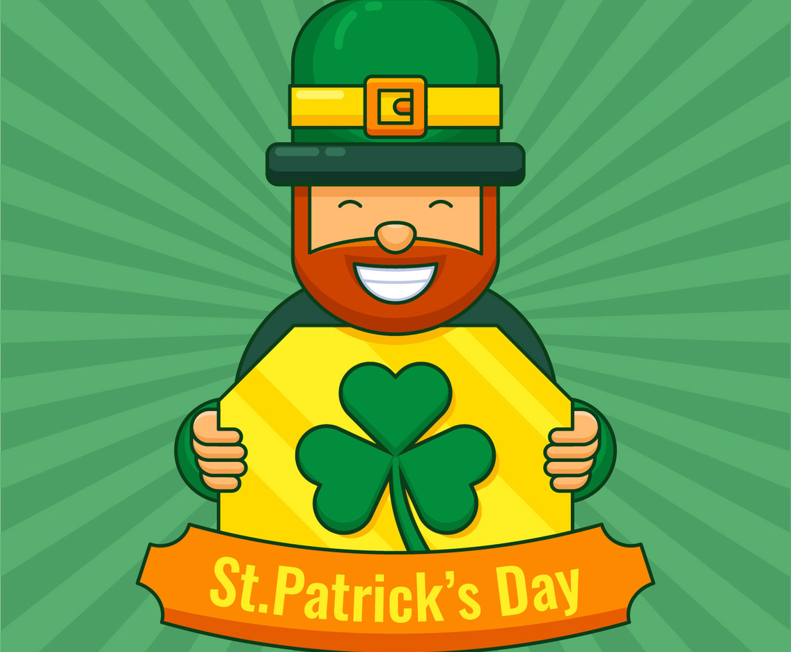 St. Patrick's Day Leprechaun and Clover