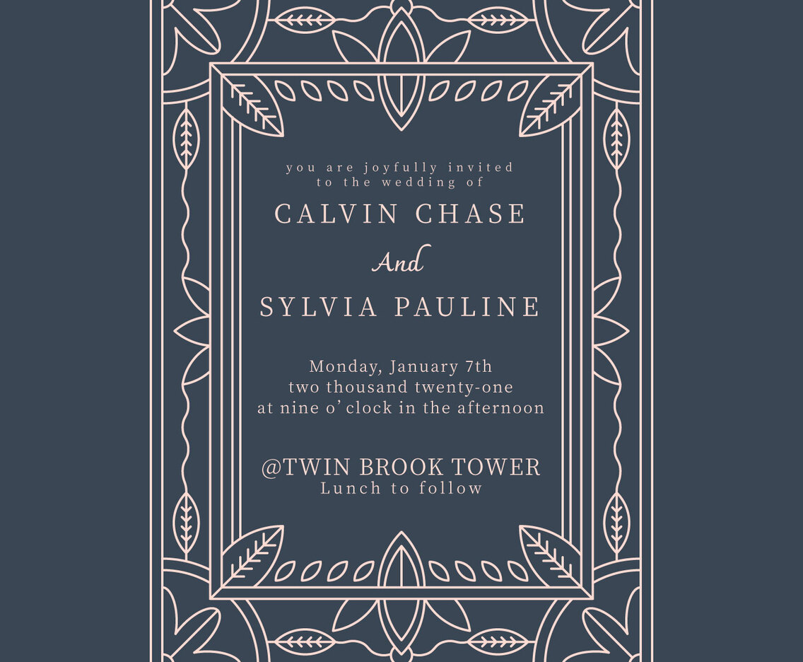 Unique Wedding Invitation Card Vector