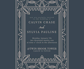 Unique Wedding Invitation Card Vector