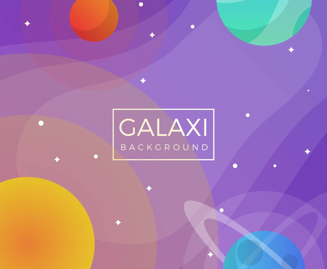 Flat Modern Galaxy Vector Background