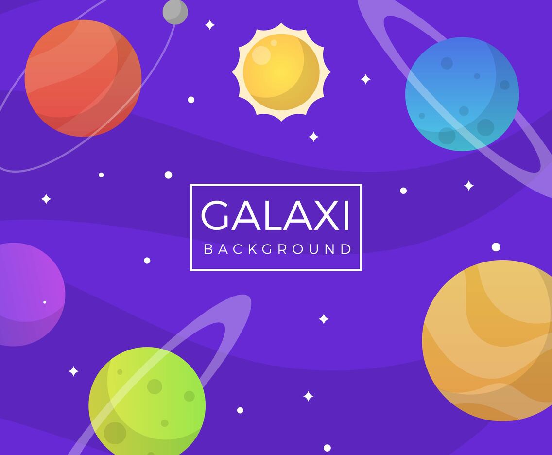 Flat Purple Galaxy Background