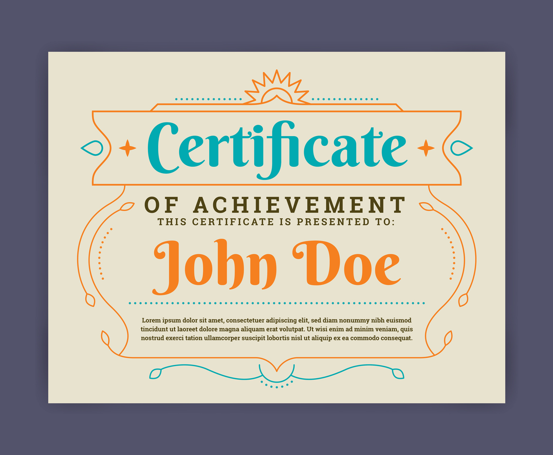 Certificate template