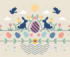 Easter Wallpaper Vector Illustration