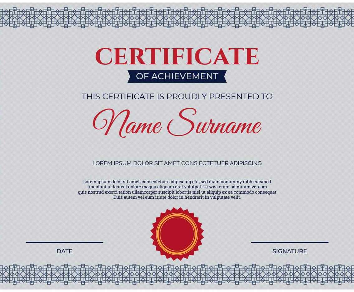 Certificate Template Vector