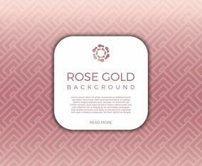 Flat Modern Geometric Rose Gold Vector Background