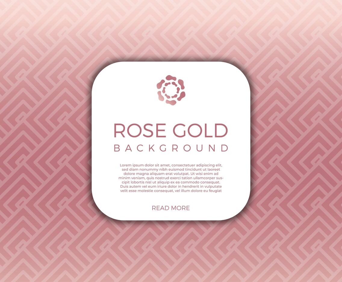 Flat Modern Geometric Rose Gold Vector Background