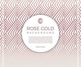 Flat Geometric Rose Gold Vector Background