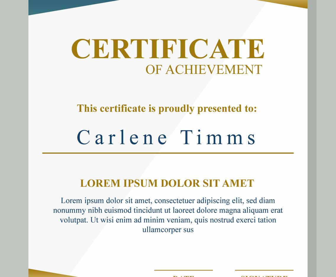 Beautiful Certificate Template Vector