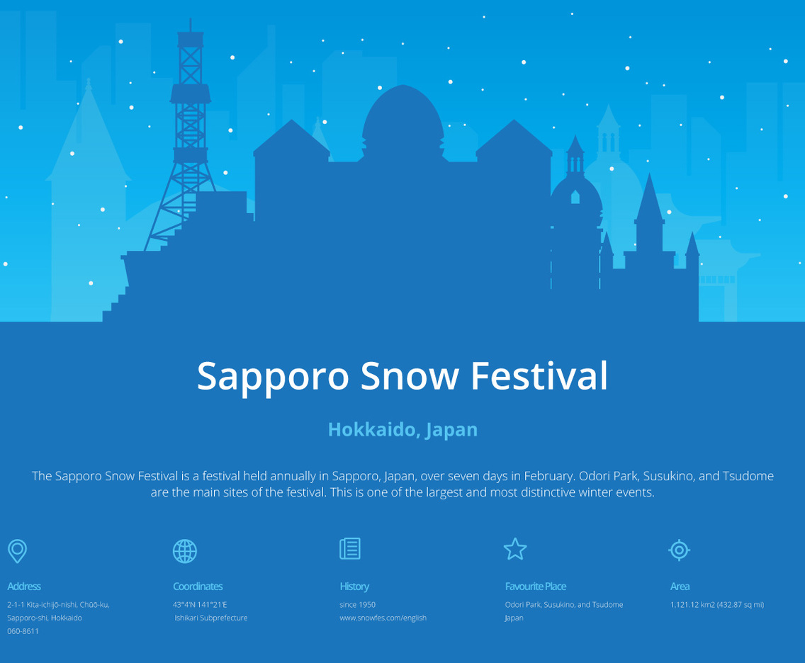 Sapporo Snow Festival with Sapporo Location