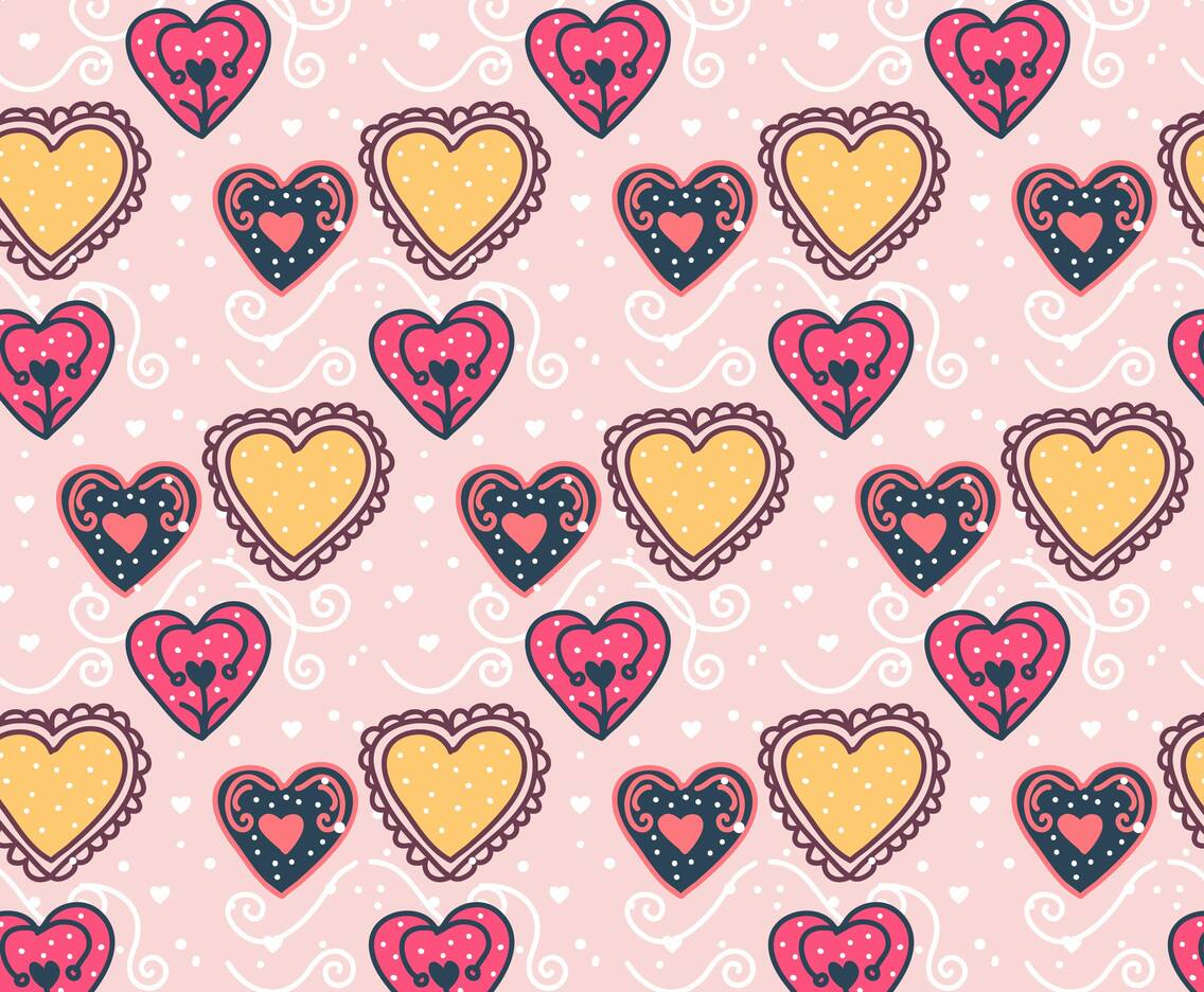 Romantic Valentine Vector Pattern