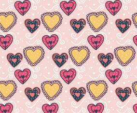 Romantic Valentine Vector Pattern