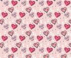 Valentine Hearts Vector Pattern