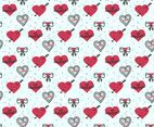 Hand Drawn Valentine Vector Pattern
