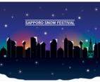 Sapporo Snow Festival With City Background