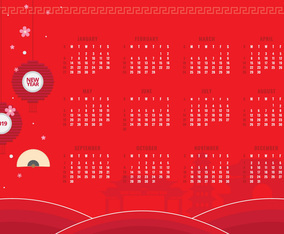 2019 Printable Chinese New Year Calendar