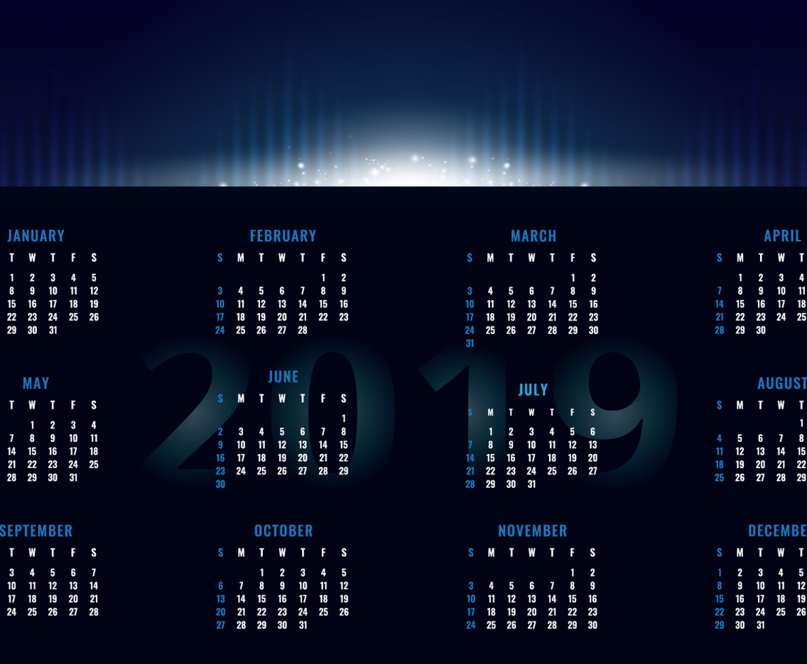 2019 Printable Calendar