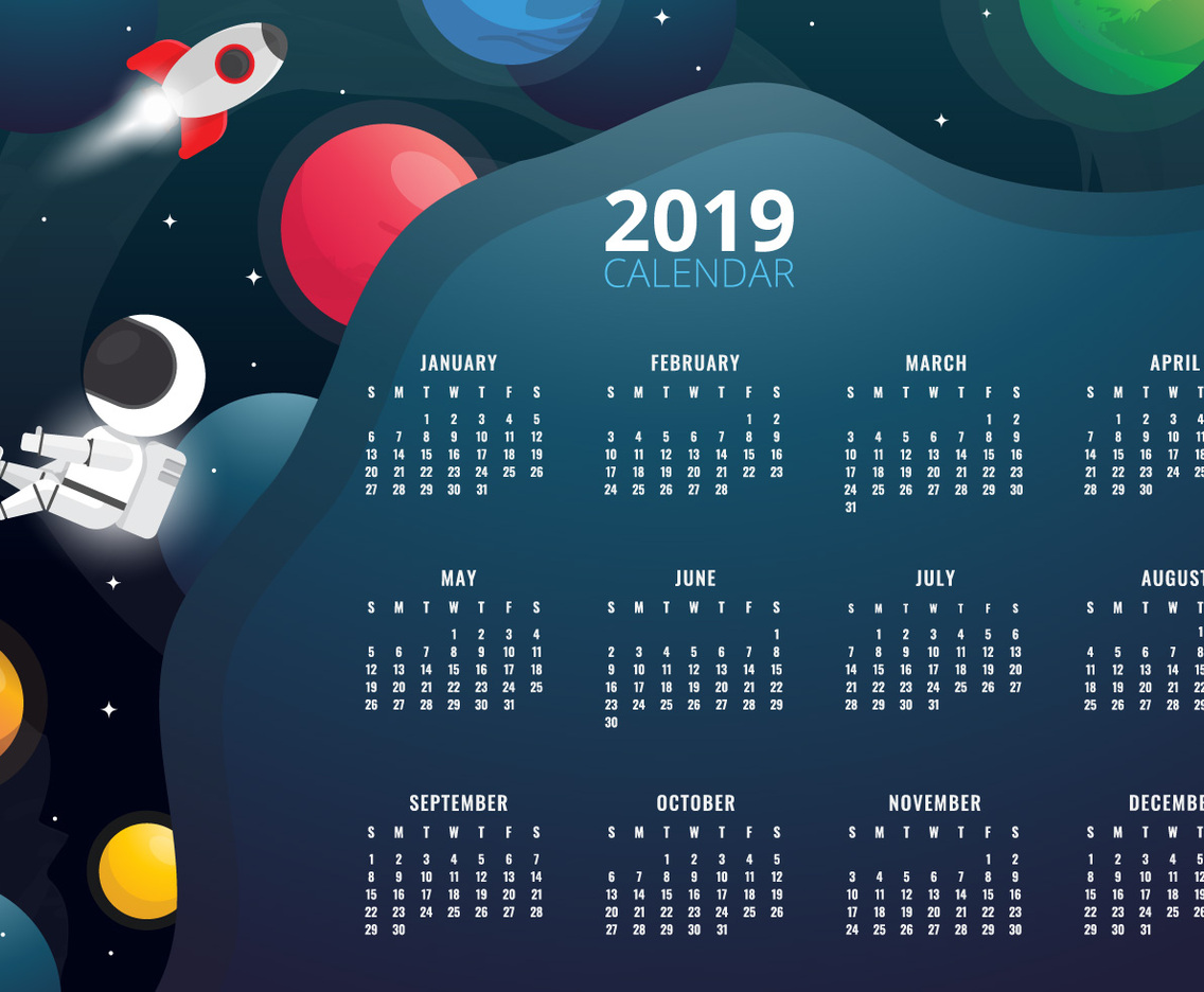 2019 Printable Calendar