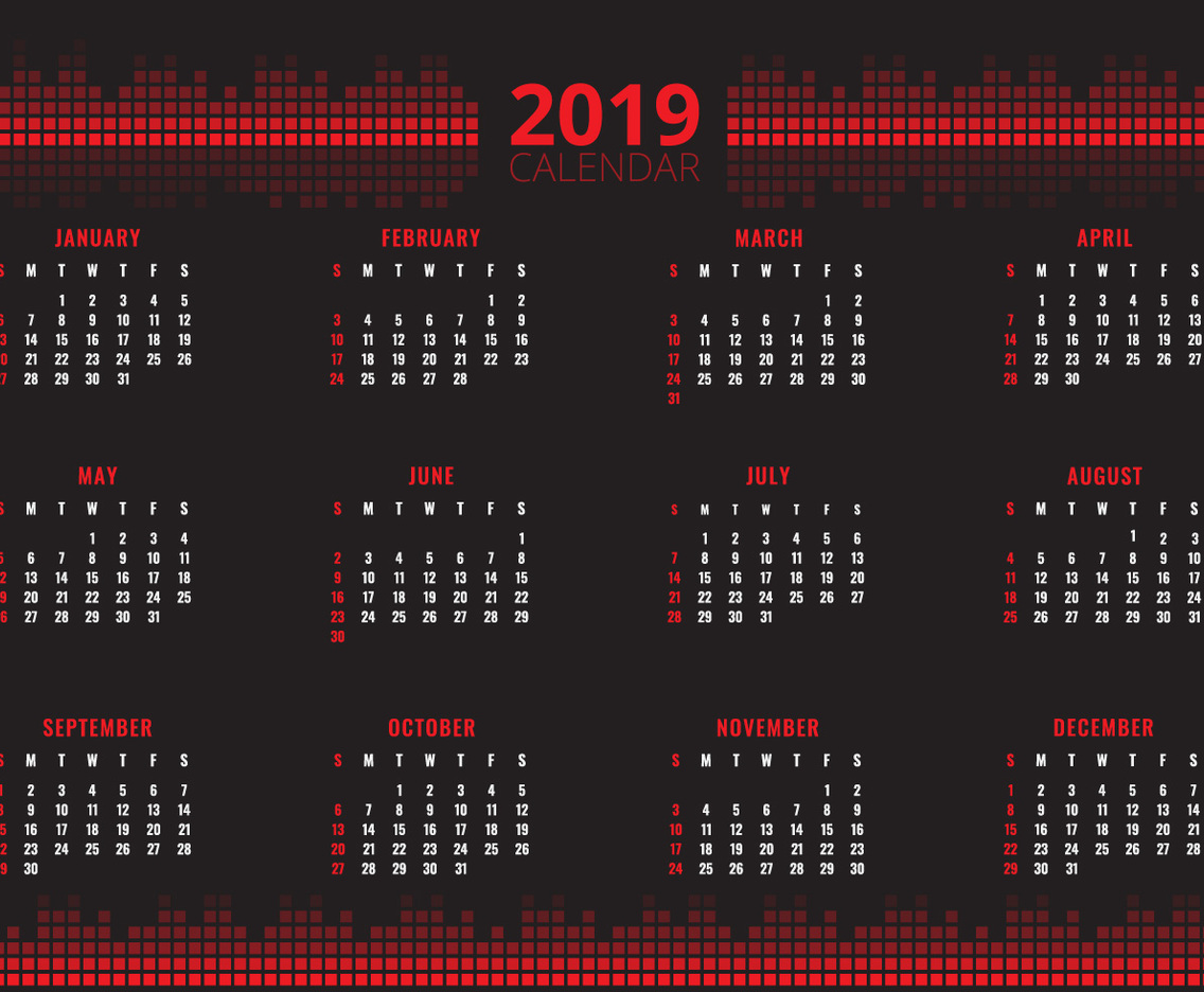 2019 Printable Calendar