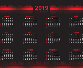 2019 Printable Calendar