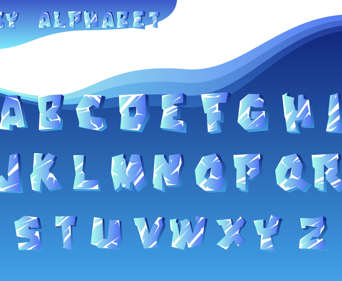 Icy Alphabet Vector
