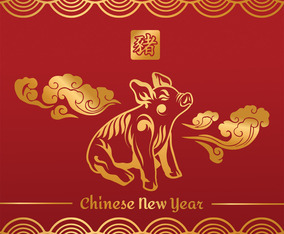 Chinese New Year Pig Vector Design