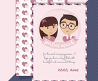 Vector Perfect Match Valentine's Day Card