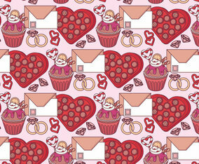 Vector Valentine's Day Seamless Pattern