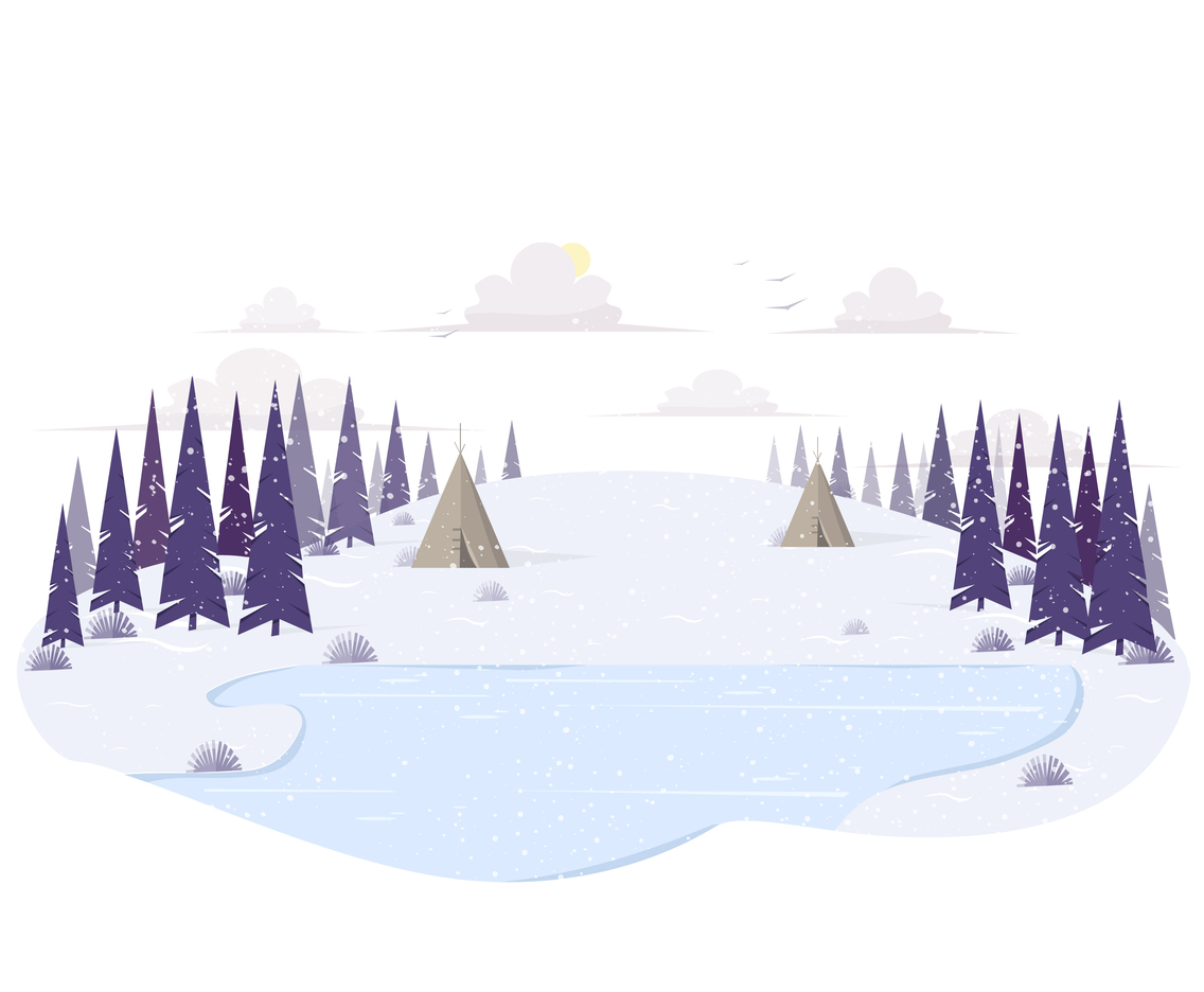 Vector Winter Landscape illustration
