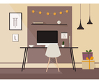 Vector Designer Room Illustration