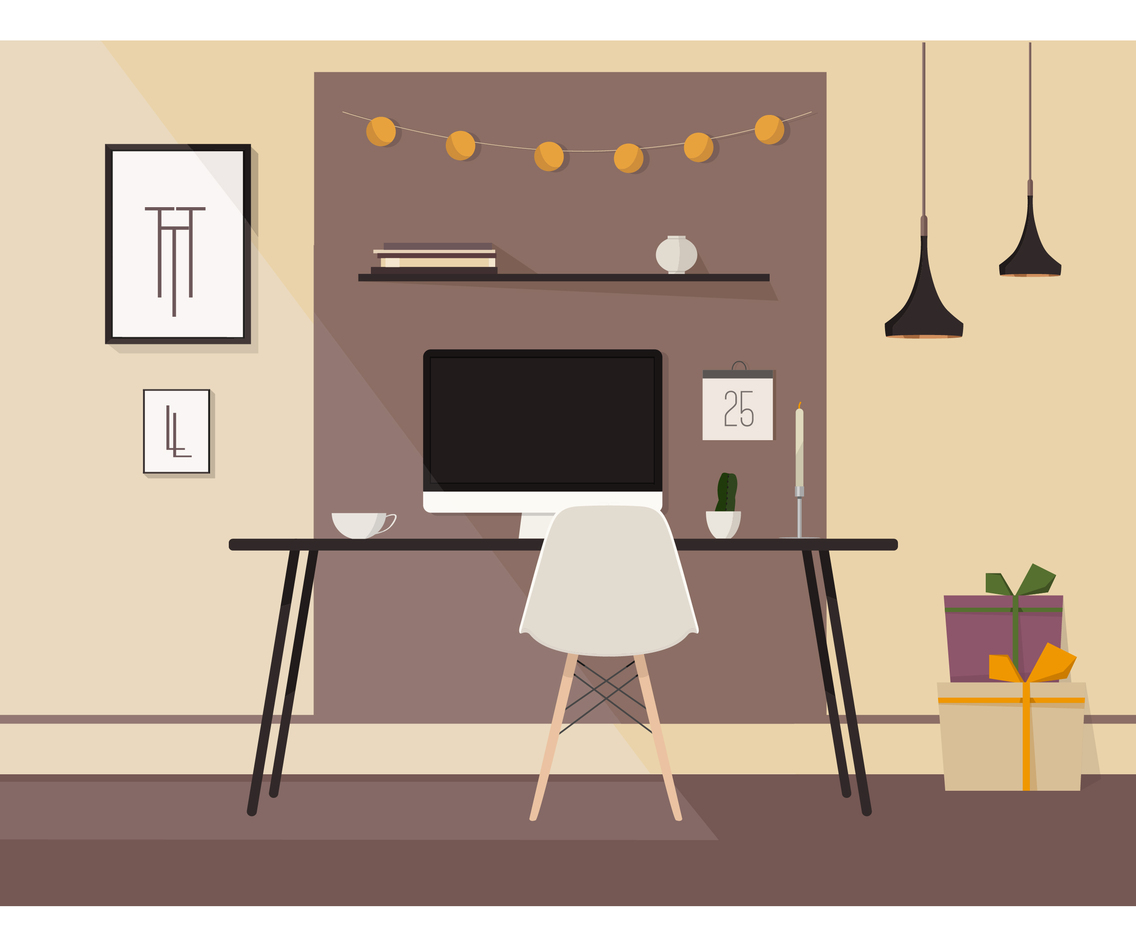 Vector Designer Room Illustration