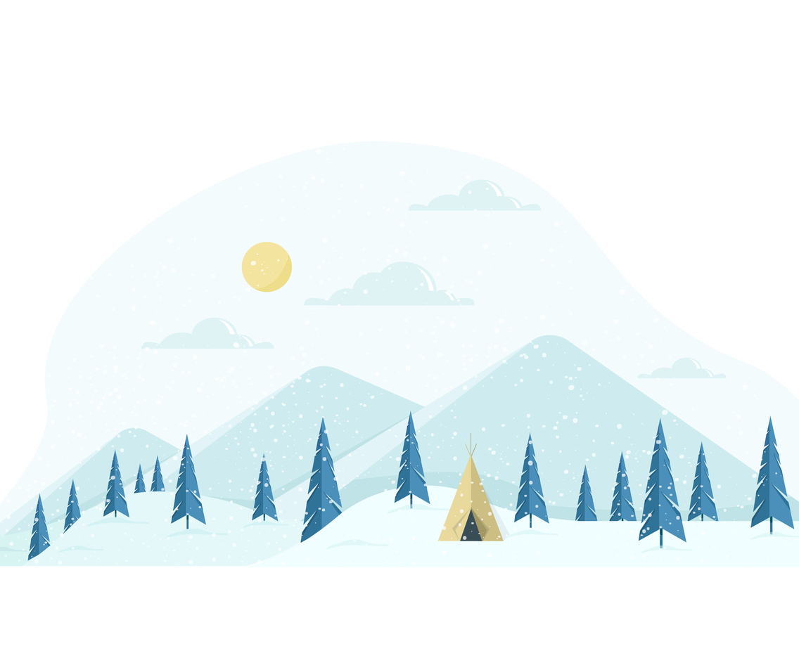 Vector Winter Landscape illustration